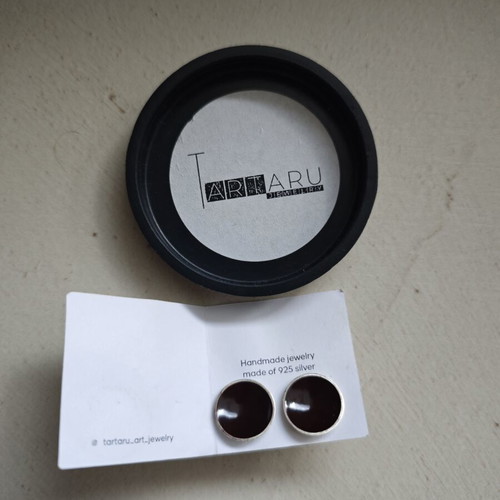 Silver earrings, 1.6 cm diameter, 925 silver
