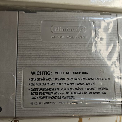 Pilotwings Super Nintendo Entertainment System game used with Greek manual