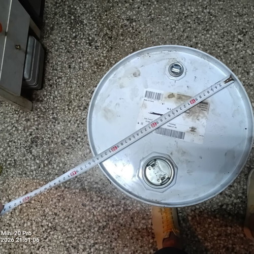 Metal Barrel used from engine oil, dimensions Φ34cmx65cm