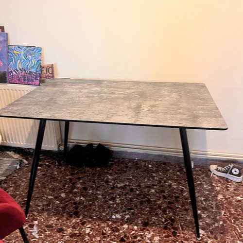 Table gray used 1.20 x 0.50 m from Praktiker
