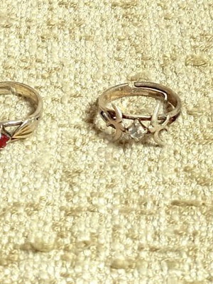 Children's rings with zirconia pack of 4 new