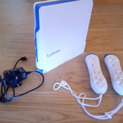 VTech Smile Pro and Lexibook consoles used with games and controllers