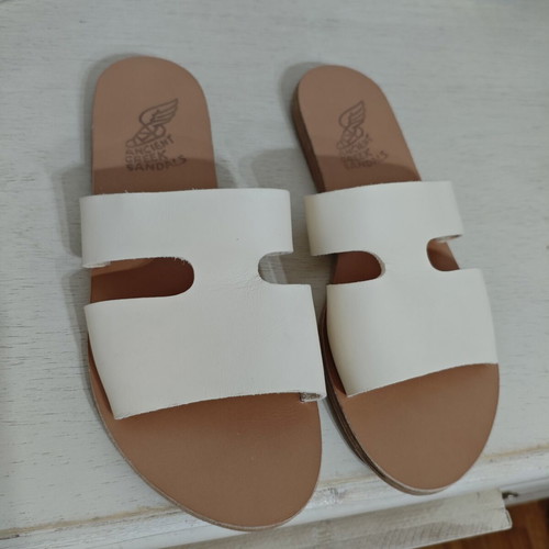 Ancient Greek Sandals cream color like new