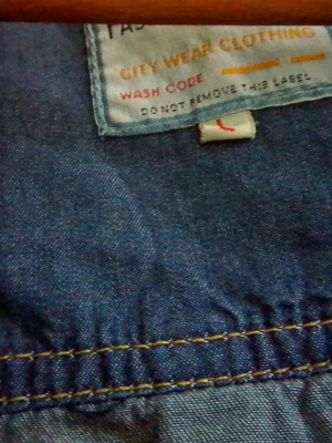 Jeans shirt blue size L used