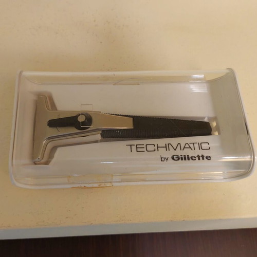 Gillete Techmatic used vintage collectible razor from the 70s
