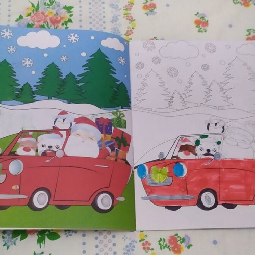 Christmas coloring books, pack of 2