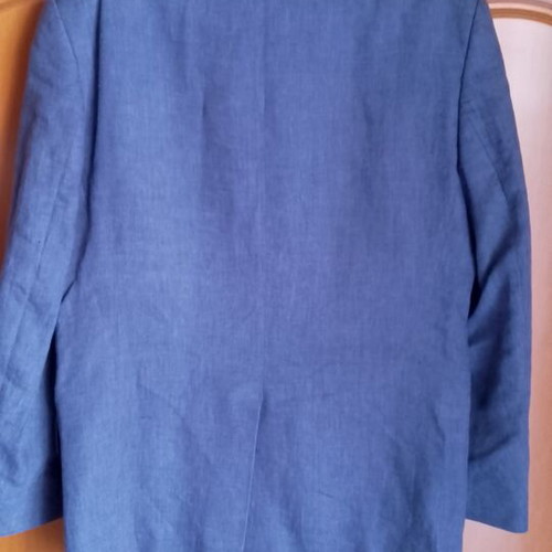 Navy & Green linen jacket medium size like new, blue
