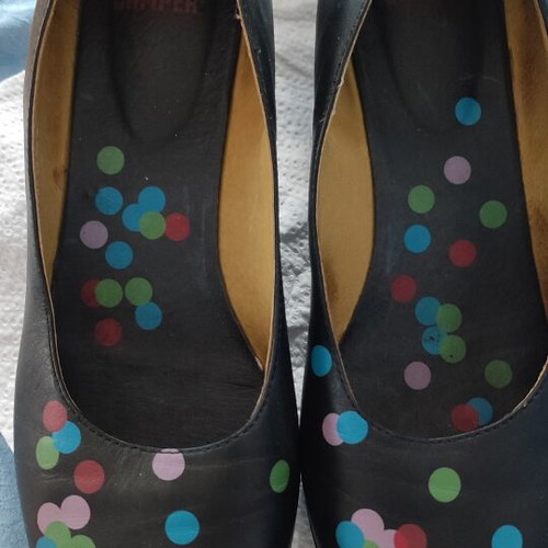 Camper Twins Minie Polka Dot Pumps like new, size 39, leather