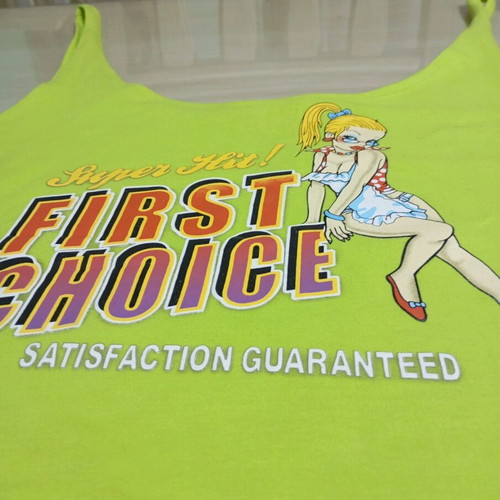 Women’s cotton tank top used, multicolor green