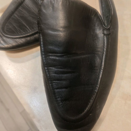 Mango loafers used, leather black, size 40