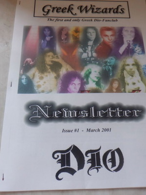 Ronnie James Dio Greek Wizards fanzine issue 1