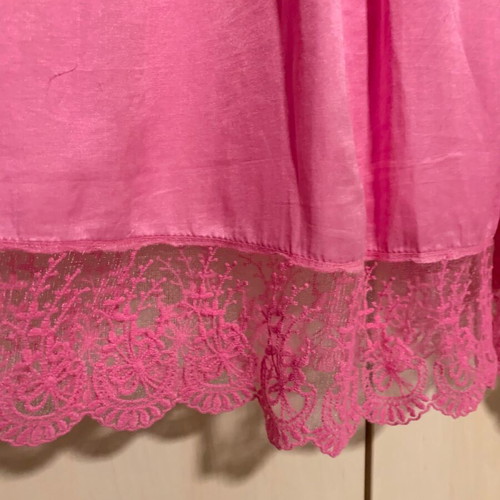 Celestino silk midi strapless dress fuchsia like new