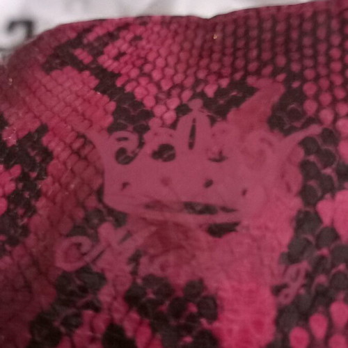 MIA BAG women's modern shoulder bag fuchsia with snake pattern new