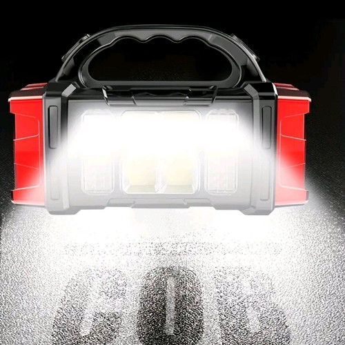 Rechargeable flashlight new with USB, 4 LED, solar charging and power bank