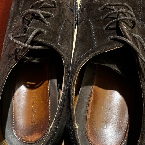 GANT suede shoes used, brown with blue stitching, size 42
