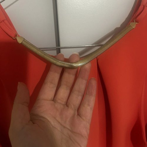 Calvin Klein blouse medium coral with gold decoration like new