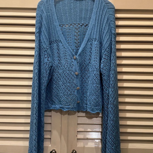 Zara knitted cardigan like new, blue, size M