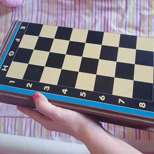 Board game set 3 in 1 chess, checkers, backgammon portable magnetic