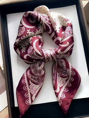 Women's scarves new, red, size 70×70