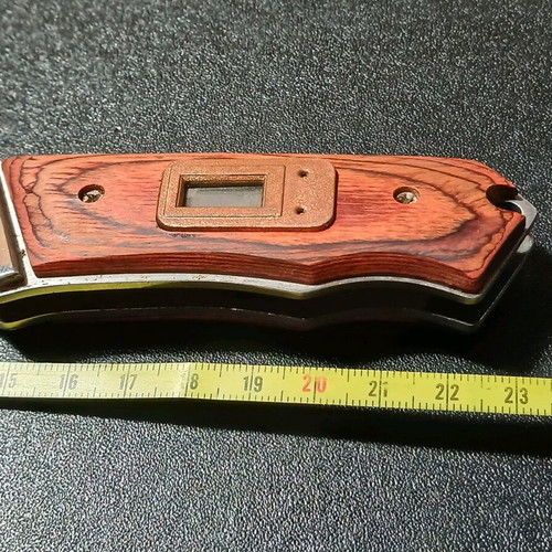 Folding Stiletto Knife used with wooden handle