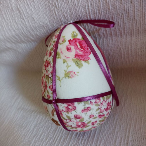 Decorative egg mix and match pink fuchsia floral used