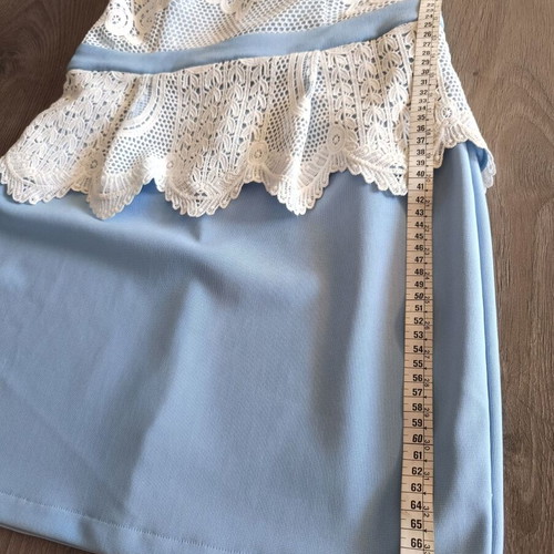 Lipsy London strapless cocktail dress baby blue new, large