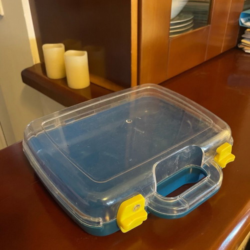 Plastic storage box suitcase used
