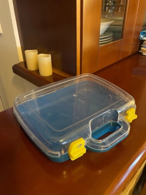 Plastic storage box suitcase used