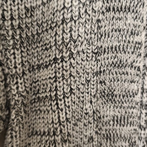 Knitted long cardigan unisex like new, gray and beige