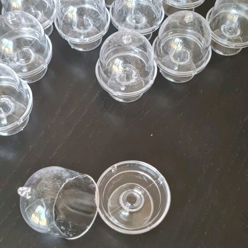 Plastic mini containers for bombonieres, set of 12, new