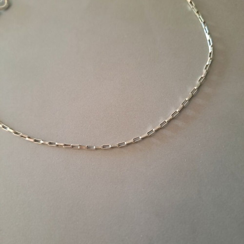 Silver 925 Minimal Box Chain Anklet like new