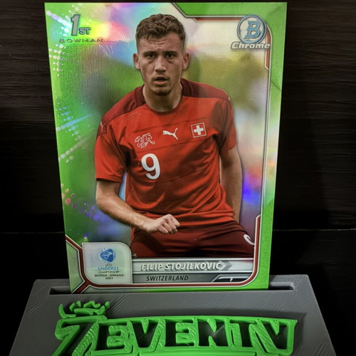 Filip Stojilkovic 1st Green /199 Topps Bowman Chrome UEFA U21 EURO 2023 card