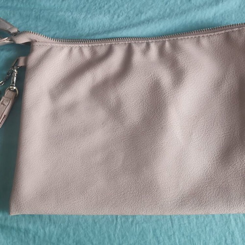 Atmosphere Beige Nude Handbag like new with gold studs and tassel