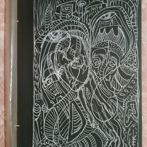 Psychedelic painting titled PSYCHOLOGICAL TEST made to order