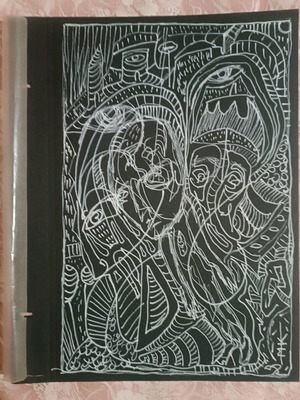 Psychedelic painting titled PSYCHOLOGICAL TEST made to order