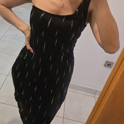 Dress with silver details, like new, size M