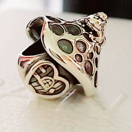 Pandora s925ALE charm 'Mushroom and Frog' silver
