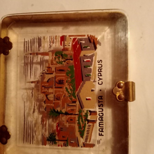 Box made in England with brass and plastic, Famagusta Cyprus design