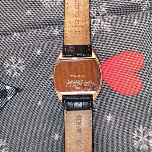 Pierre Cardin women's watch like new with black dial and silver frame