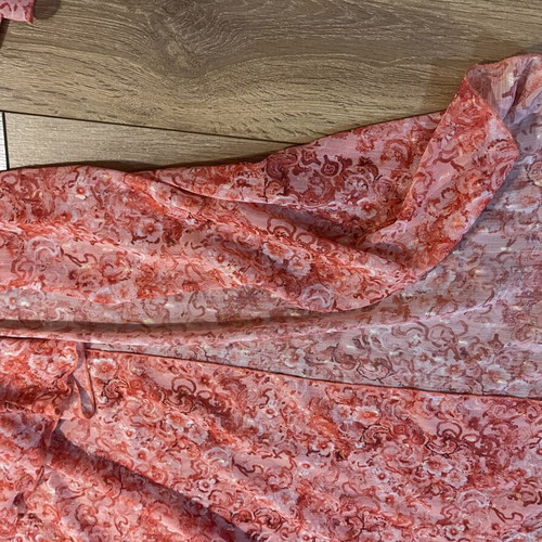 Lynne boho set with skirt and crop jacket, like new, white and pink
