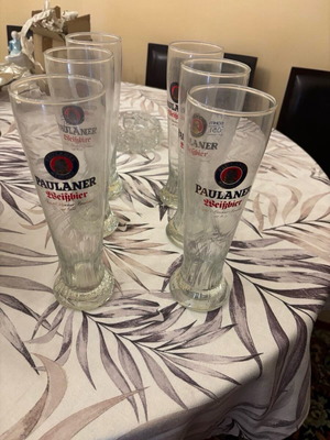 Paulaner Weissbier συλλεκτικά ποτήρια 6 τεμαχίων 0,5 λίτρων σαν καινούργια