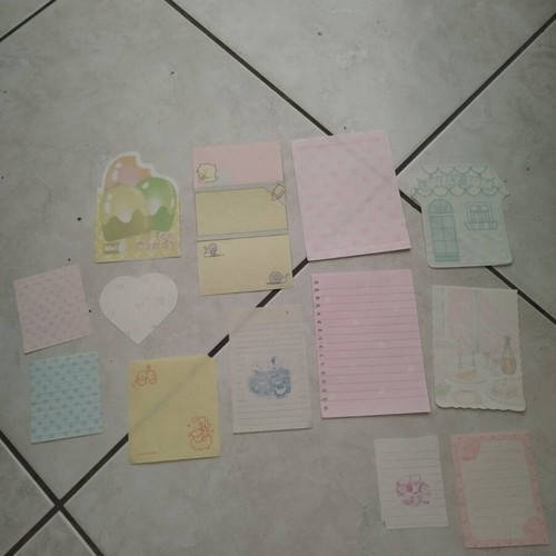 Used collection of stationery papers