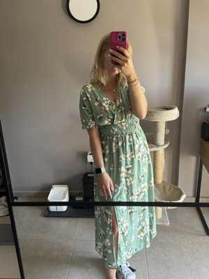 Summer dress Shein used, size M, multicolor green
