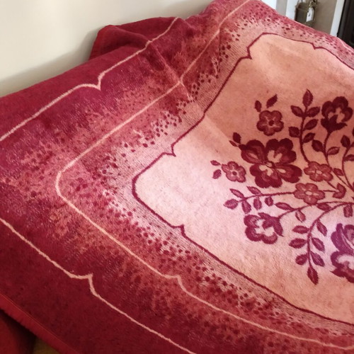 Double-sided vintage blanket new 200x225 cm