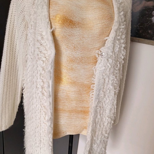 TU women's cardigan used, white, size L