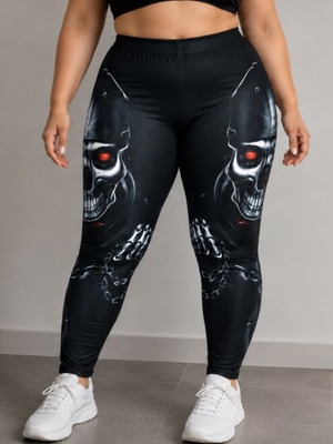 Leggings with skulls new