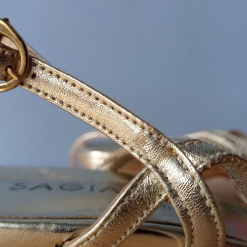 Sagiakos gold sandals like new, size 38