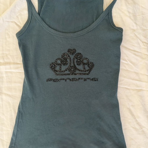 Fornarina top like new with logo and crown stones, size S