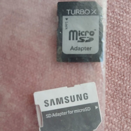 MicroSD to SD card adapters, Samsung and Turbo-X, pack of 2