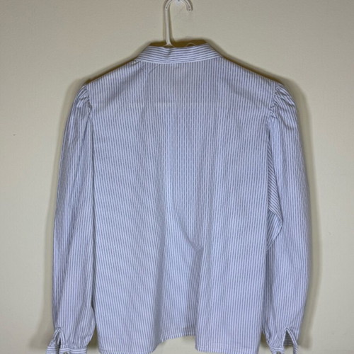 Zara shirt used, cotton, size M, white and blue